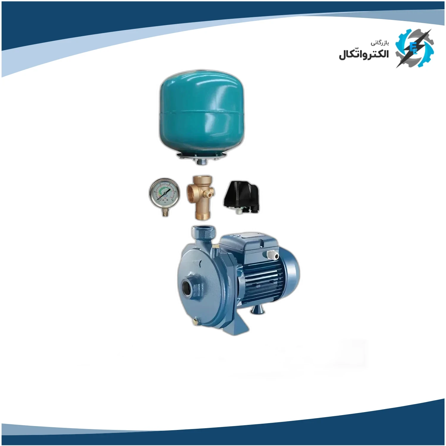 پکیج پمپ بشقابی 1 اسب تکفاز ارس CM100_01 با منبع انبساط 24 لیتری