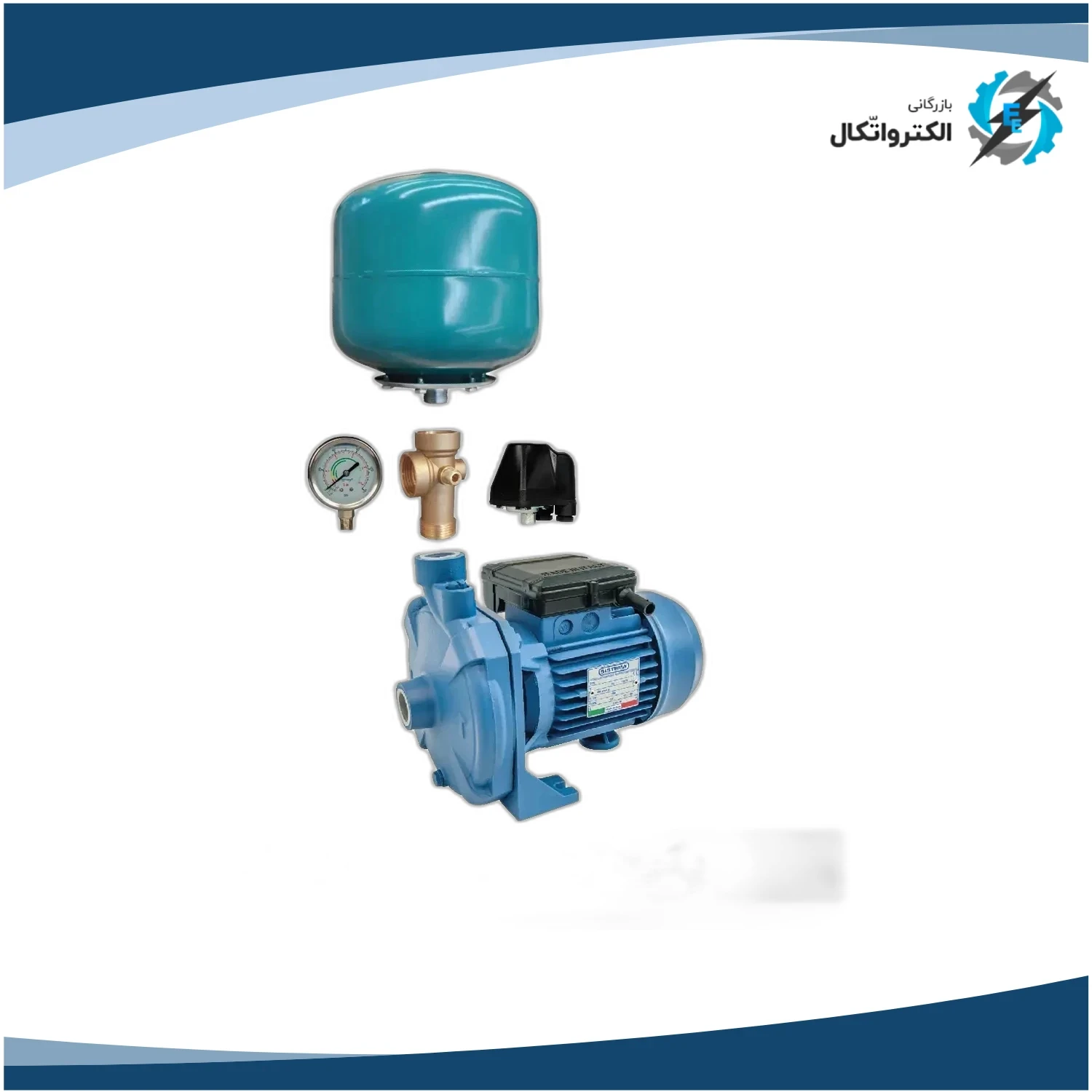 پکیج پمپ بشقابی 1 اسب سیستما مدل TC 100 با منبع انبساط 24 لیتری