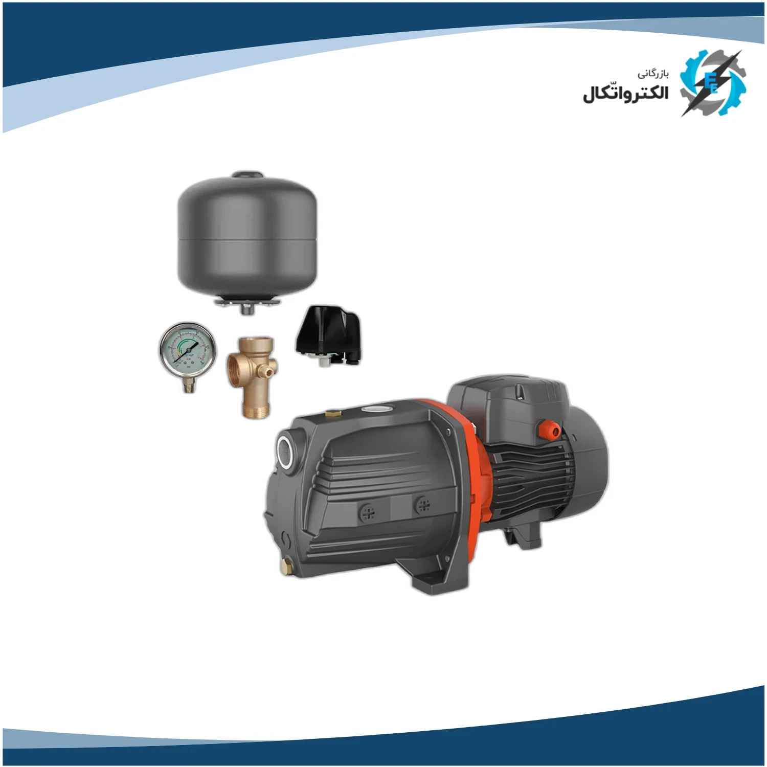 پکیج پمپ جتی با مکش بالا 1.5 اسب لئو AJm110H با منبع انبساط 24 لیتری